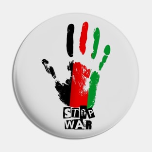 Rasta Hands Stop The War Pin