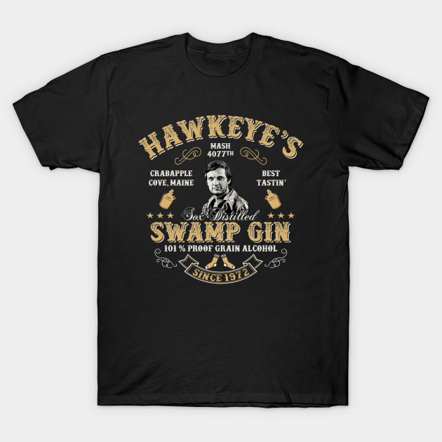 Captain Pierce Mash 4077 Original Swamp Gin 4077th T-Shirt Captain Pierce Mash 4077 Original Swamp Gin 4077th T-Shirt