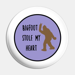 Bigfoot Stole My Pancreas Purple Pin