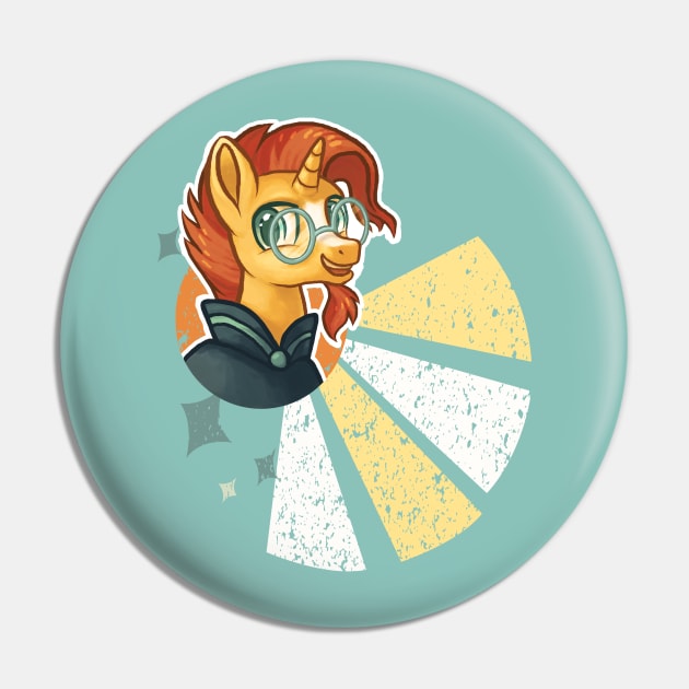 Sunburst vintage cutie mark Pin by Drawirm