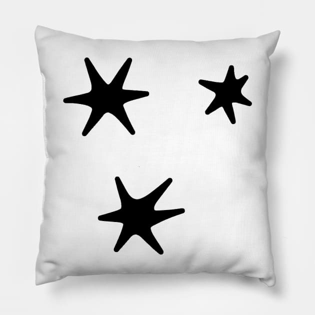 Harry P Page Stars - Raven Colour Pillow by baranskini