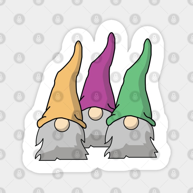 Minimalist Scandinavian Gnomes Magnet by LaMonitaStudio