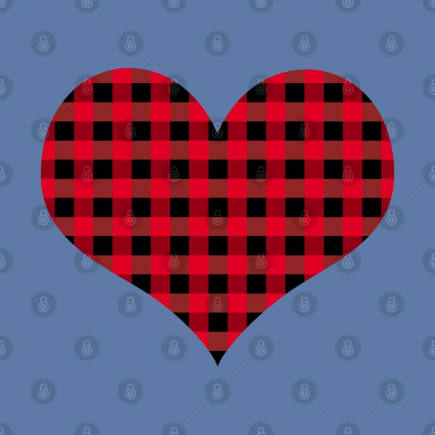 Buffalo plaid heart by rlnielsen4