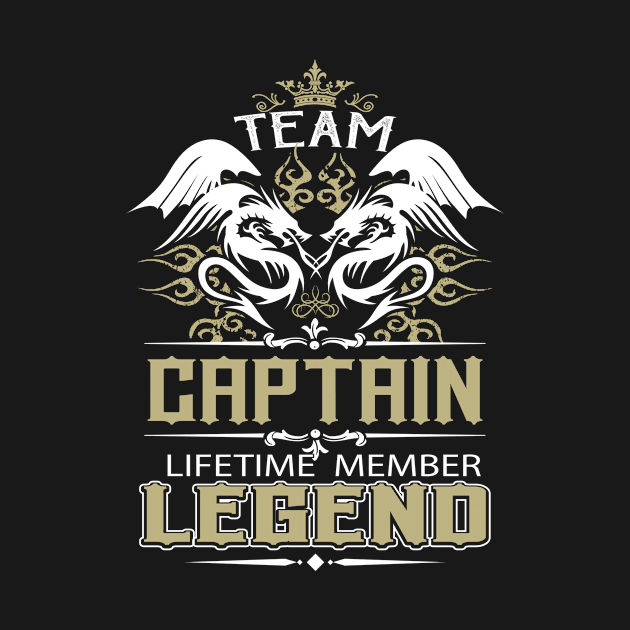 Captain Name T Shirt -  Team Captain Lifetime Member Legend Name Gift Item Tee by yalytkinyq