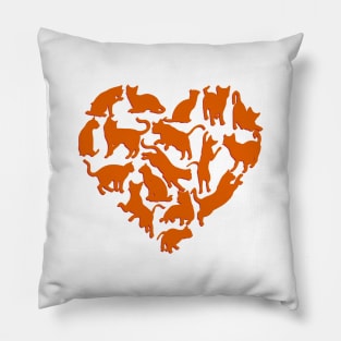 Cats are love - ginger Pillow