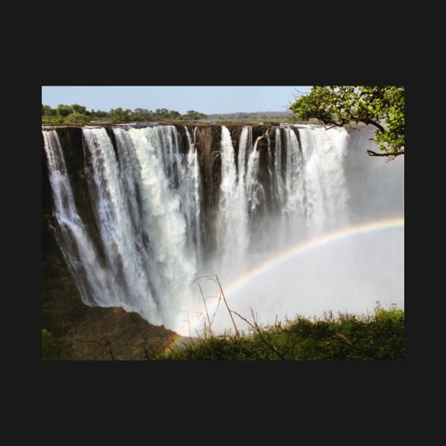 Victoria Falls with Rainbow by Carole-Anne