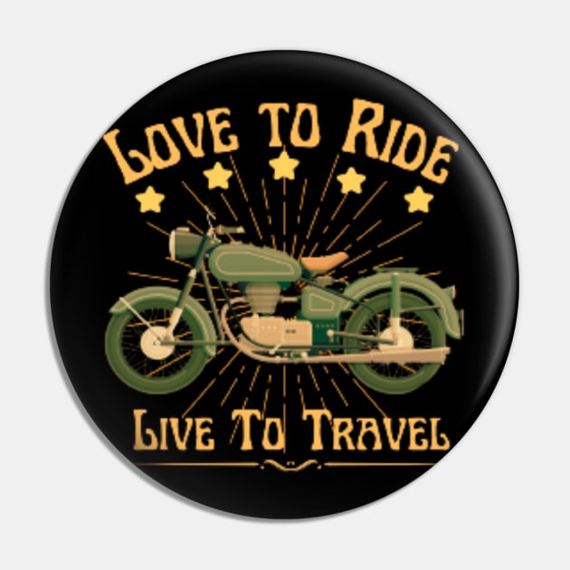 Classic Moto Design Pin by Teeshop