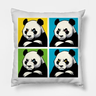 Pop Annoyed Panda - Funny Panda Art Pillow