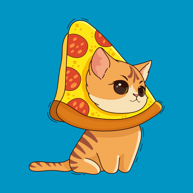 Cat and pizza by My Happy-Design