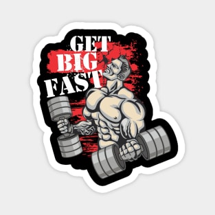 Get big fast - Crazy gains - Nothing beats the feeling of power that weightlifting, powerlifting and strength training it gives us! A beautiful vintage design representing body positivity! Magnet