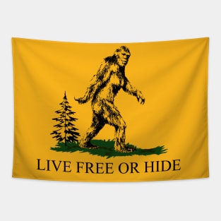 Bigfoot Live Free Or Hide Tapestry