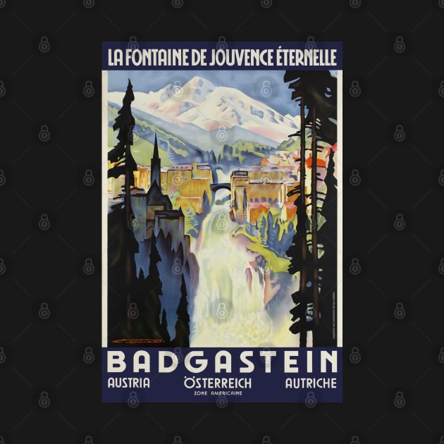 Bad Gastein, Austria, Travel Poster by BokeeLee