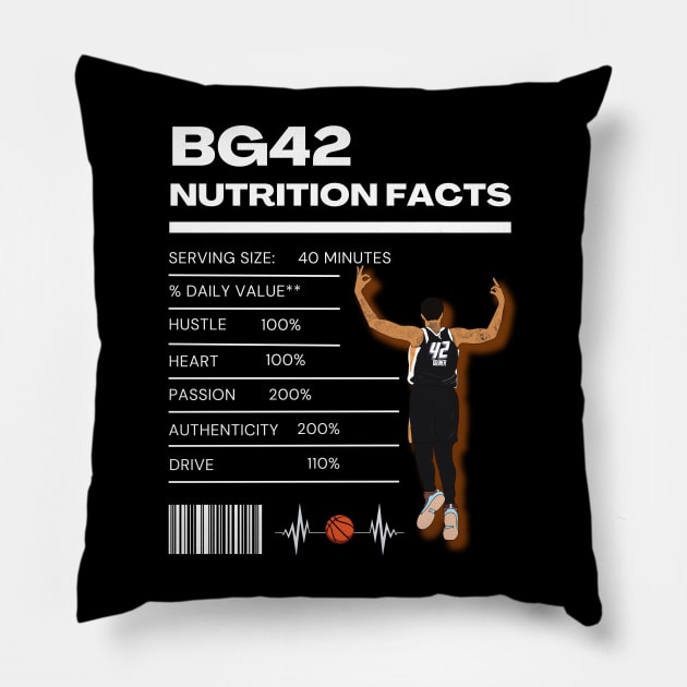 Brittney Griner Nutritional Value Basketball Shirt Pillow by Hevding