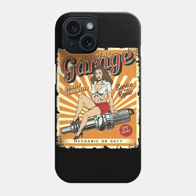 Welcome to Garage Phone Case by Macphisto Shirts