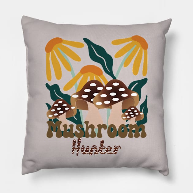 Mushroom Hunting Pillow by vachala.a@gmail.com