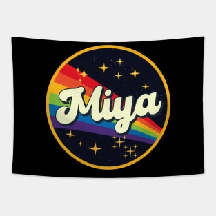 Miya // Rainbow In Space Vintage Style Tapestry