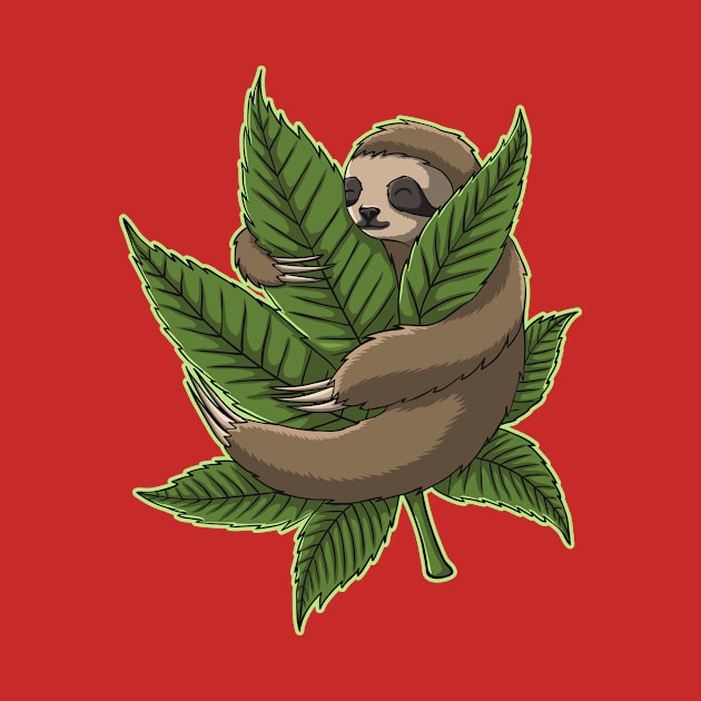 cannabis sloth by sarimunir