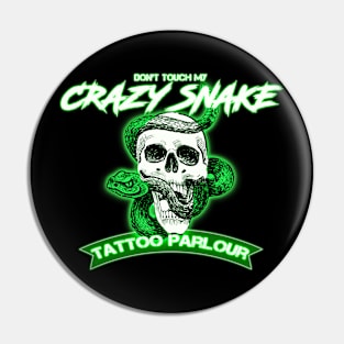 Crazy Snake Tattoo Parlour Pin