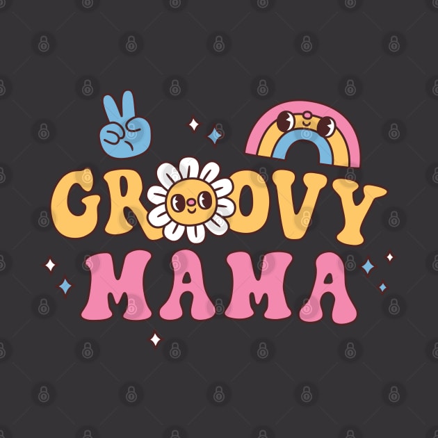 Groovy Mama Hippie Flower And Rainbow by rustydoodle