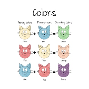 Color theory in cats, primary and secondary colors T-Shirt