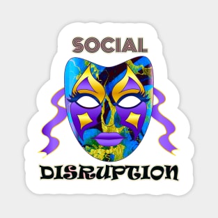 Social Distancing Disruption Bold Unusual Artwork Typography Magnet