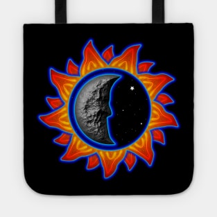 abstract sun and moon Tote