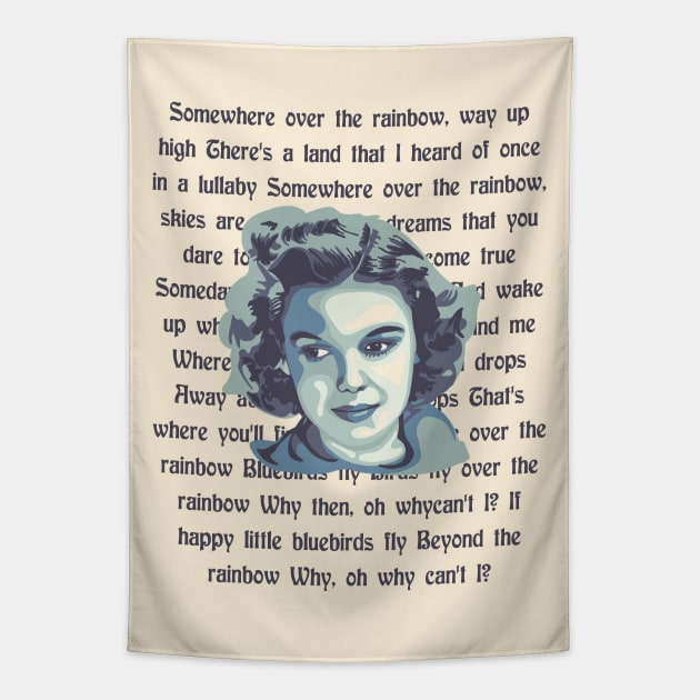 Judy Garland Portrait Tapestry by Slightly Unhinged