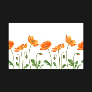 Watercolor poppies T-Shirt