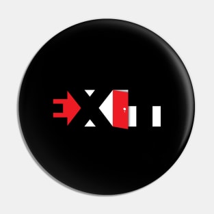 Exit Typography Design Pin