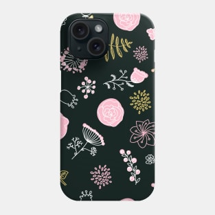 Elegance Seamless pattern with flowers Phone Case