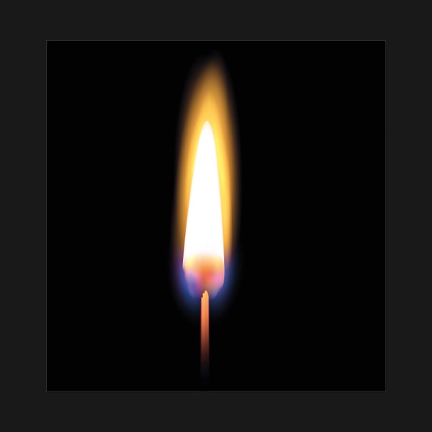 Lighted Match on a Black Background by JeLoTall