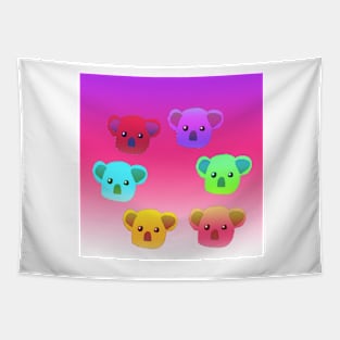 Winter Koalas - Pink/Purple Tapestry