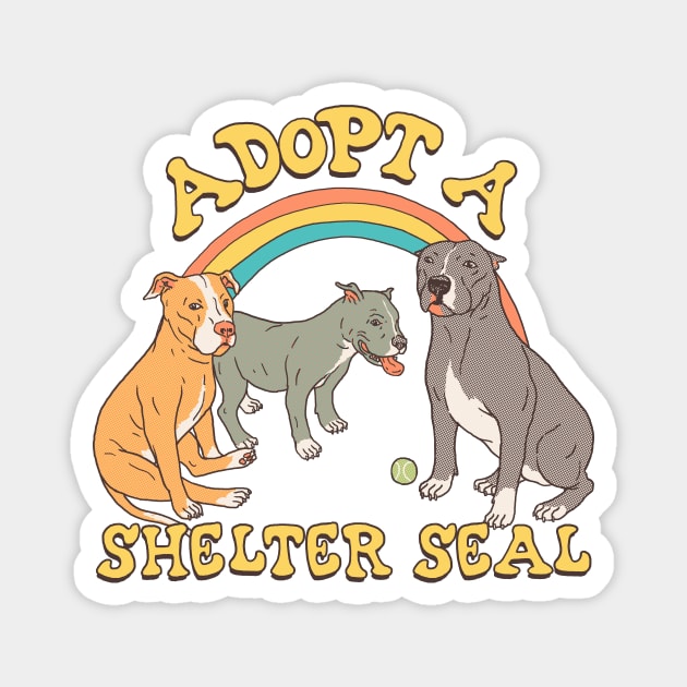 Adopt A Shelter Seal Magnet by Hillary White Rabbit