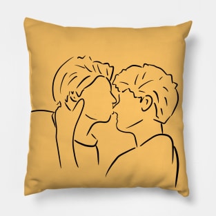 Lucas and Elliot Line Work Pillow