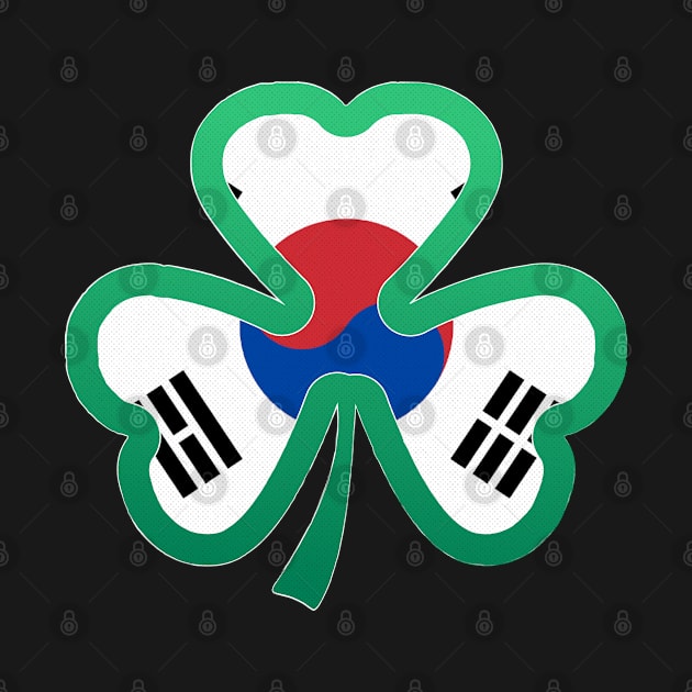 Korean Flag for st patricks day, Irish Shamrock by Myteeshirts