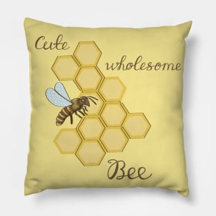 Cute wholesome bee. Pillow