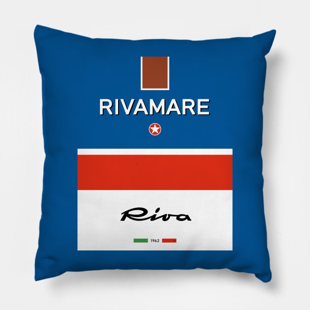 Riva Rivamare Aquarama Riviera Venise Italy Pillow by PB Mary