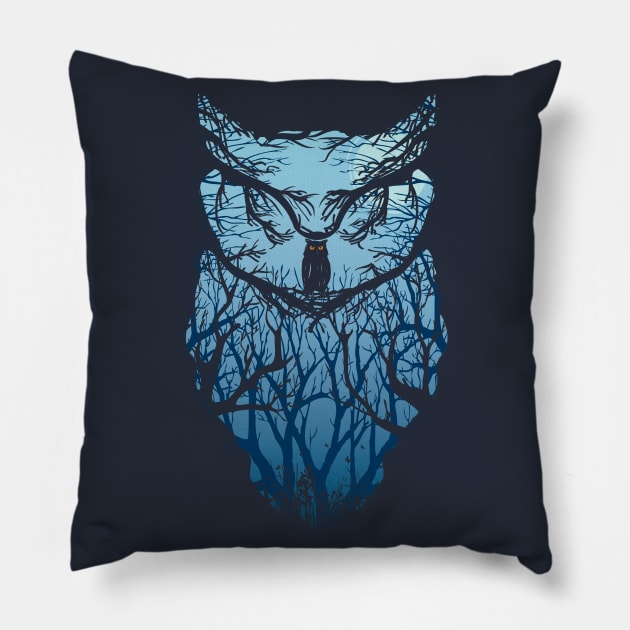 Rising Owl Pillow by Piercek25