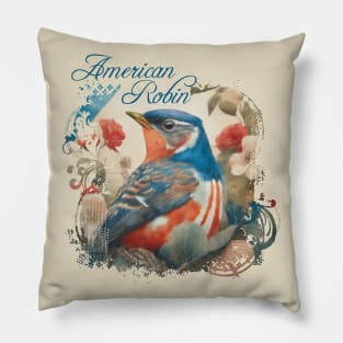 American Robin Pillow