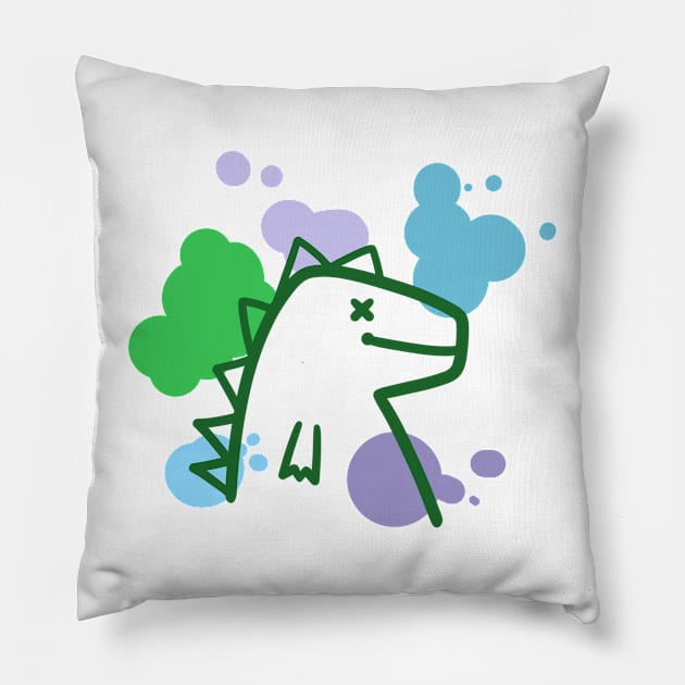 Cool Dino Pillow by Smilemerch 