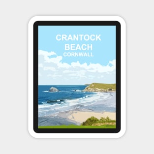 Crantock Beach Cornwall. Cornish gift. Kernow landscape Magnet