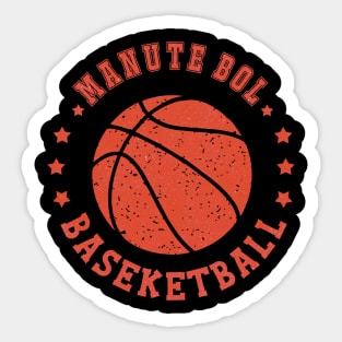 MANUTE BOL Retro Style 90s Basketball Card - Manute Bol - Sticker