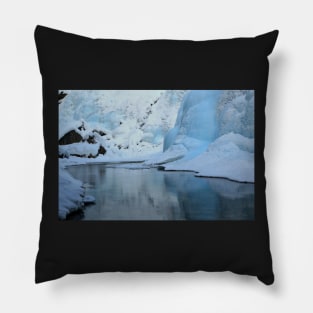 Icy Blue Reflections Pillow