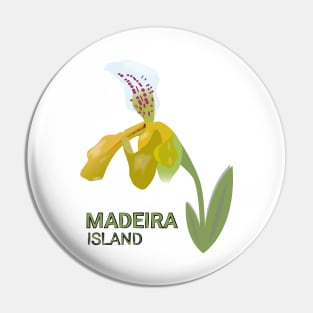 Madeira Island - Slipper Orchid / Orquidea Sapatinho Pin