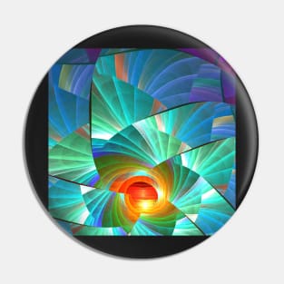 Cracked Mirror Sunrise Pin