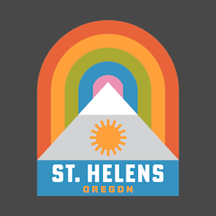 St. Helens Oregon Rainbow Camping HIking T-Shirt