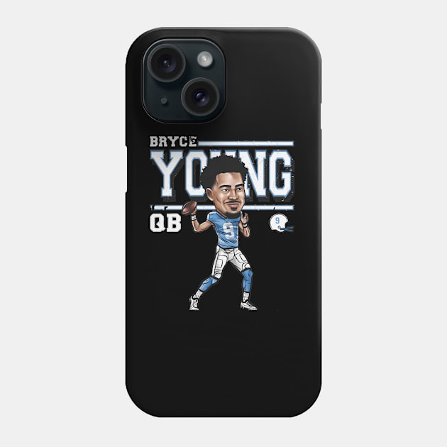 Bryce Young Carolina Cartoon Phone Case by danlintonpro