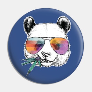 panda wearing glasses 3 Pin