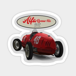 ALFA ROMEO 12C 1937 Back Magnet