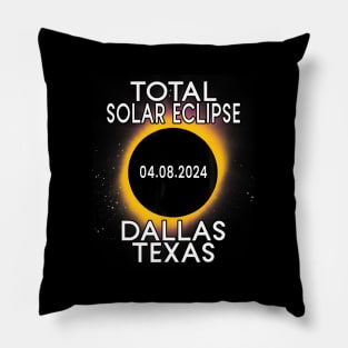 Dallas Texas Path Of Totality Total Solar Eclipse 2024 Pillow